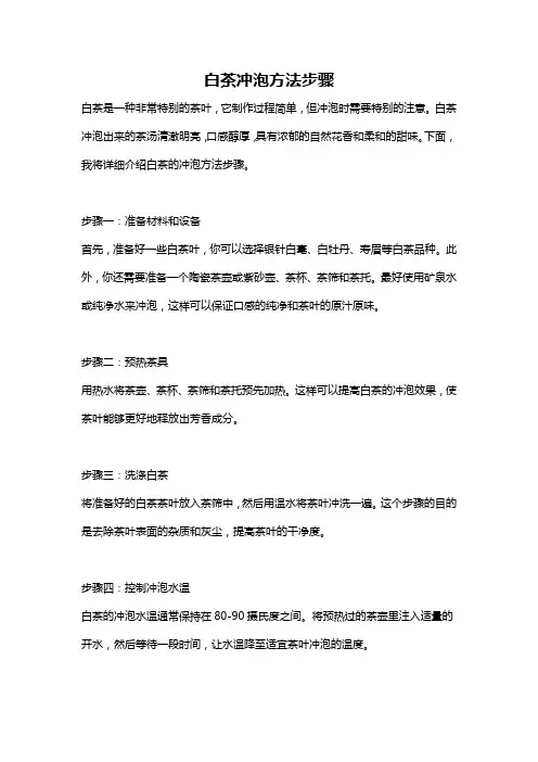 白茶冲泡方法步骤