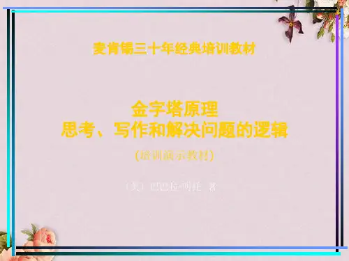 金字塔原理培训演示教材(ppt 35页)