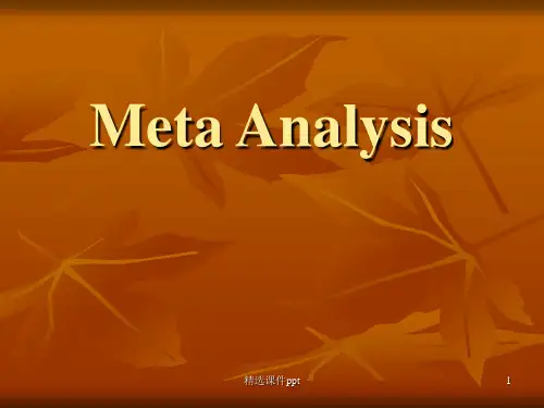 《meta分析基础》PPT课件
