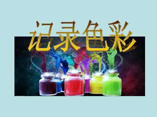 人教版六年级美术下册第3课记录色彩课件(共25张PPT)