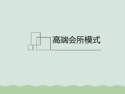 高端会所商业模式介绍(PPT 49页)