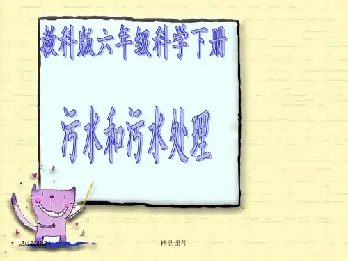 《污水和污水处理》教学课件