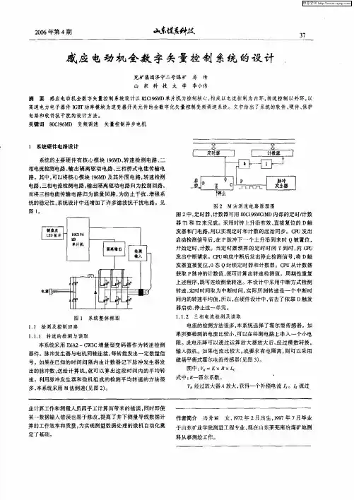 感应电动机全数字矢量控制系统的设计
