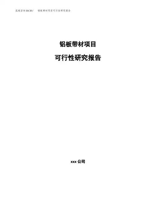 铝板带材项目可行性研究报告