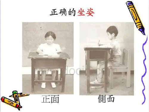 正确的坐姿握笔姿势ppt课件