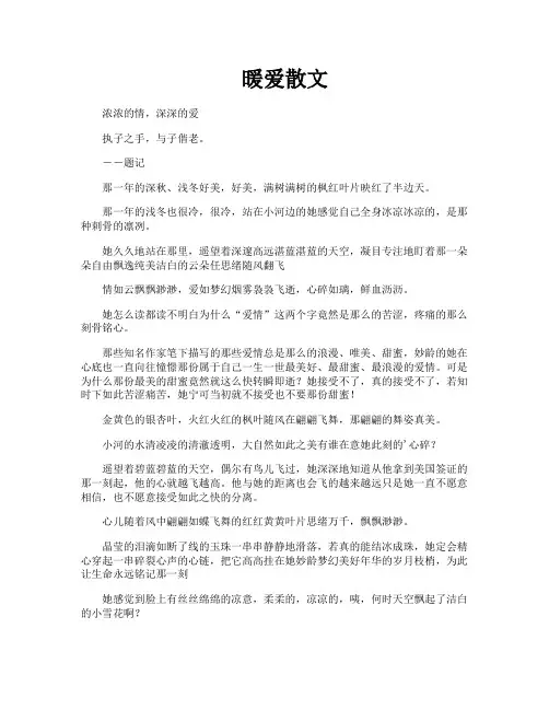 暖爱散文-专业文档!