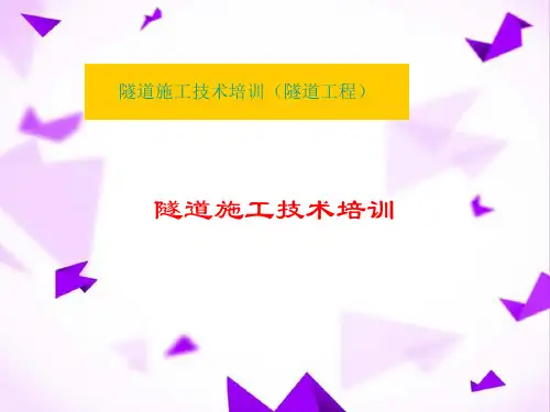 隧道施工技术培训材料-