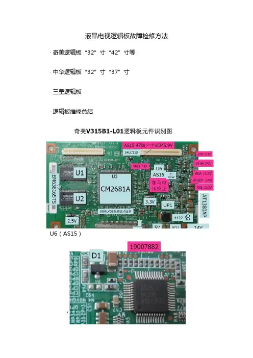 液晶电视逻辑板故障检修方法