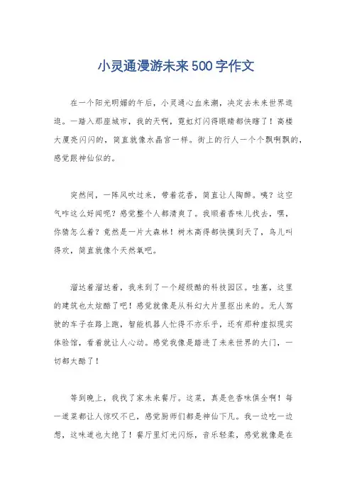 小灵通漫游未来500字作文