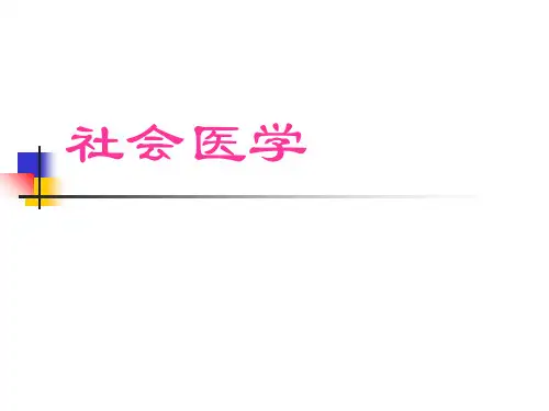 社会医学 全套课件