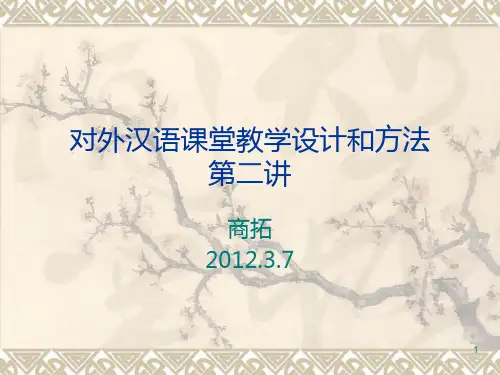 对外汉语课堂教学PPT课件
