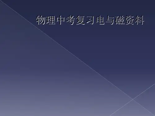 物理中考复习电与磁资料