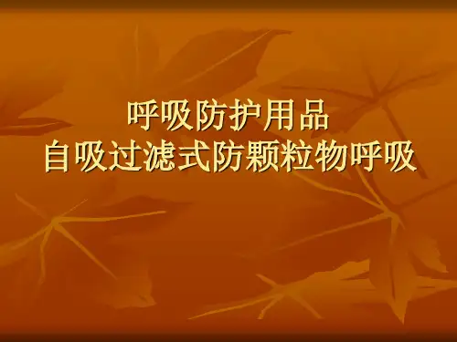 呼吸防护用品自吸过滤式防颗粒物呼吸器课件