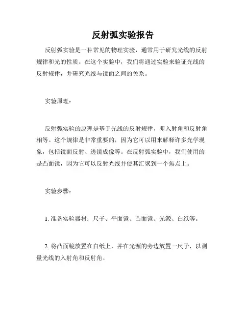 反射弧实验报告