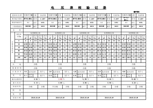 电压表校验记录