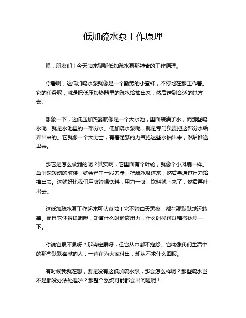 低加疏水泵工作原理