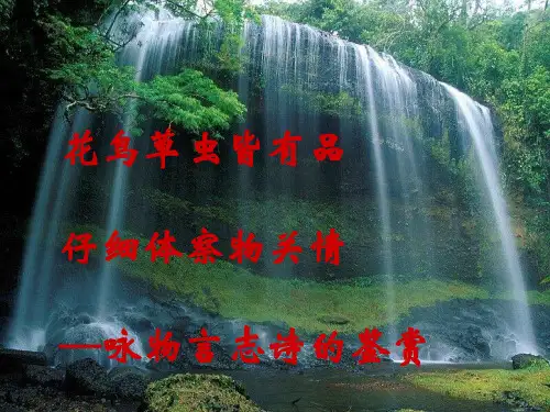 咏物言志诗的欣赏诗ppt实用课件
