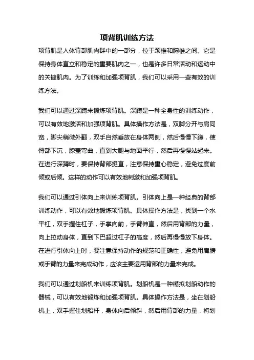 项背肌训练方法