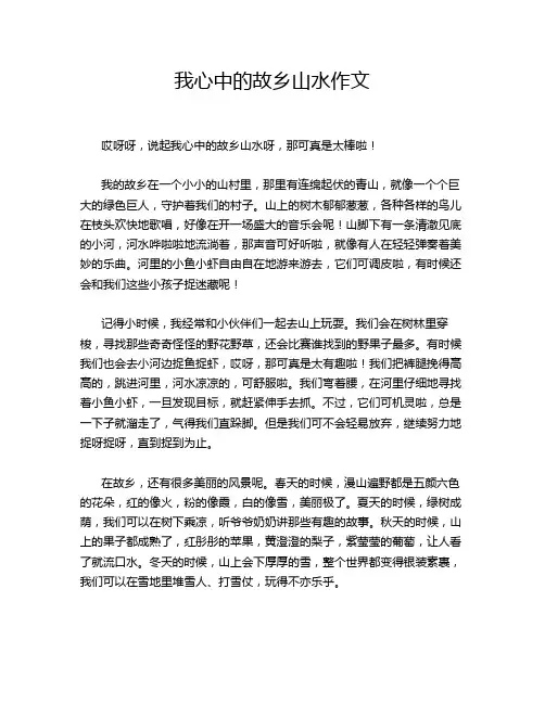 我心中的故乡山水作文