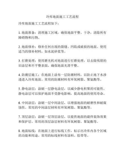 冷库地面施工工艺流程