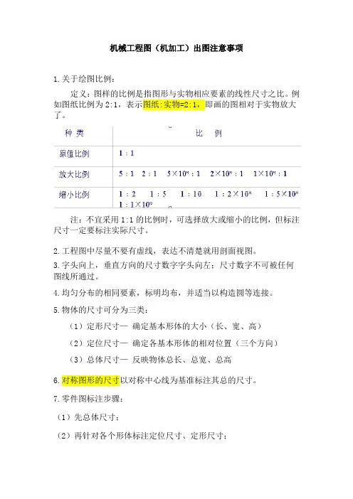 机械工程图(机加工)出图注意事项20160830