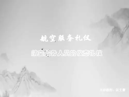 航空服务人员的仪态礼仪(PPT26页)