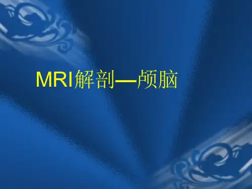 颅脑解剖磁共振MRIppt课件