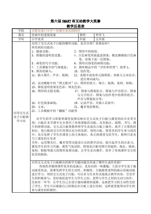 教学反思(《绘画中的透视现象》)