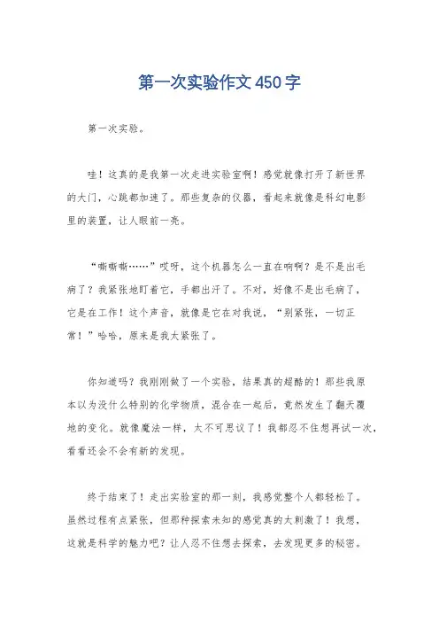 第一次实验作文450字