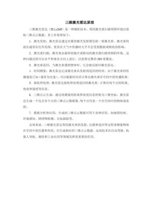 三维激光雷达原理