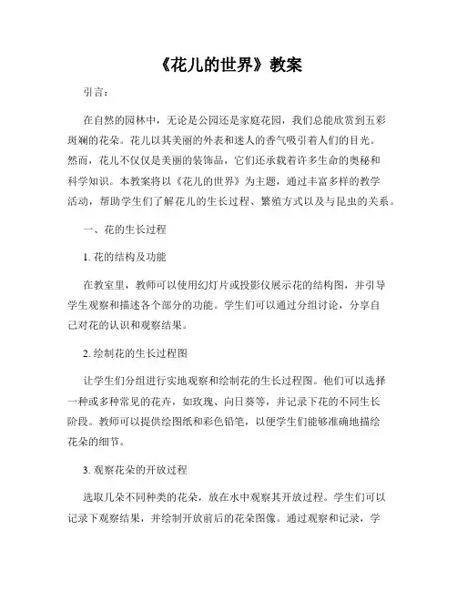 《花儿的世界》教案