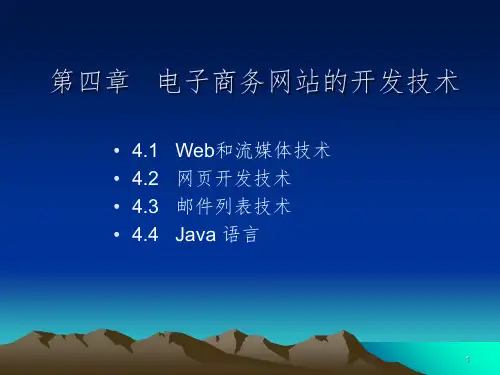 电子商务网站的开发技术