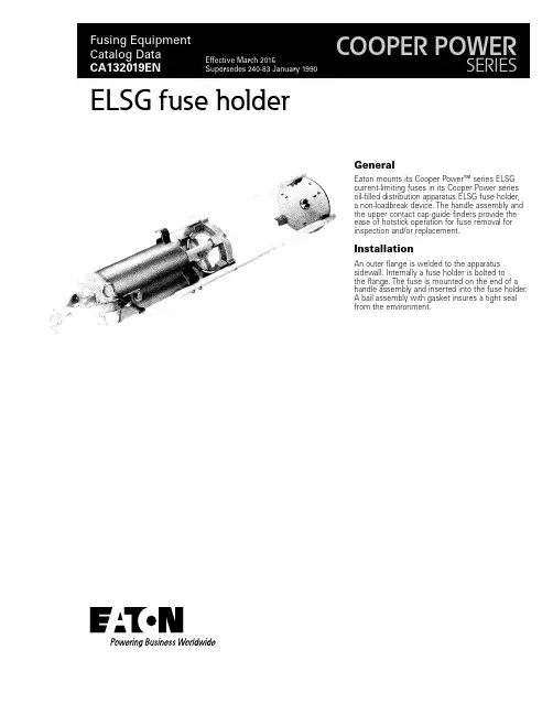 Cooper Power Series ELSG Fuse Holder 产品说明说明书
