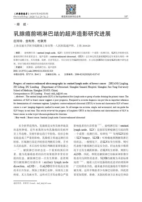 乳腺癌前哨淋巴结的超声造影研究进展