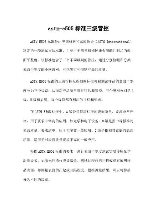 astm-e505标准三级管控