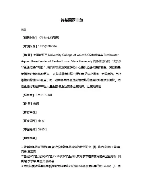 转基因罗非鱼