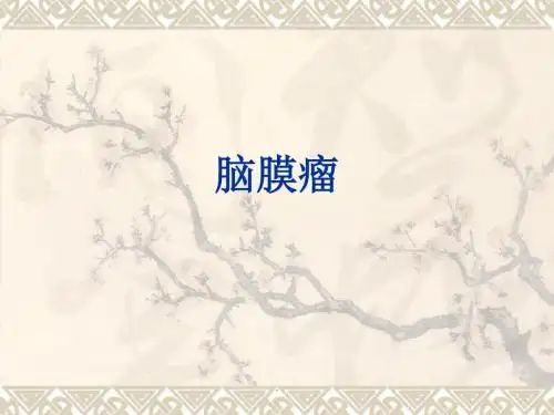 脑膜瘤精品医学PPT课件