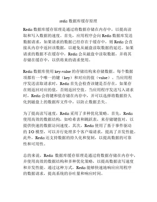 redis 数据库缓存原理