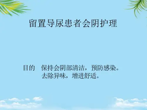 留置尿管的会阴护理课件