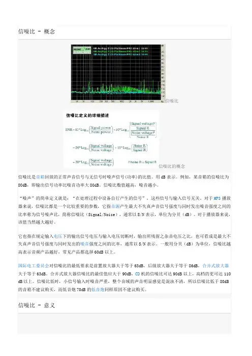 信噪比 - 概念