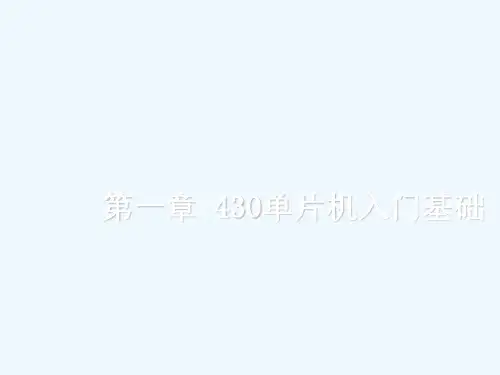 msp430单片机入门知识