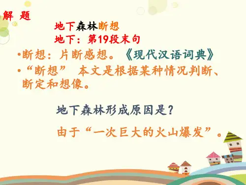 《地下森林断想》-完整版课件