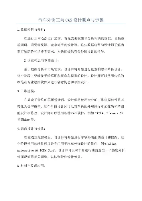 汽车外饰正向CAS设计要点与步骤