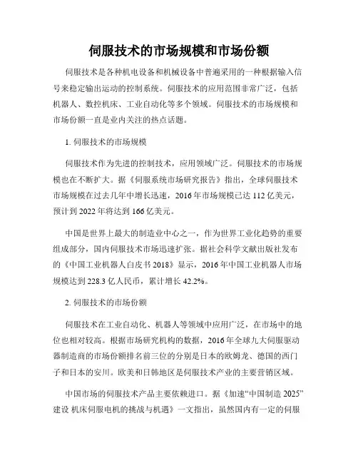 伺服技术的市场规模和市场份额