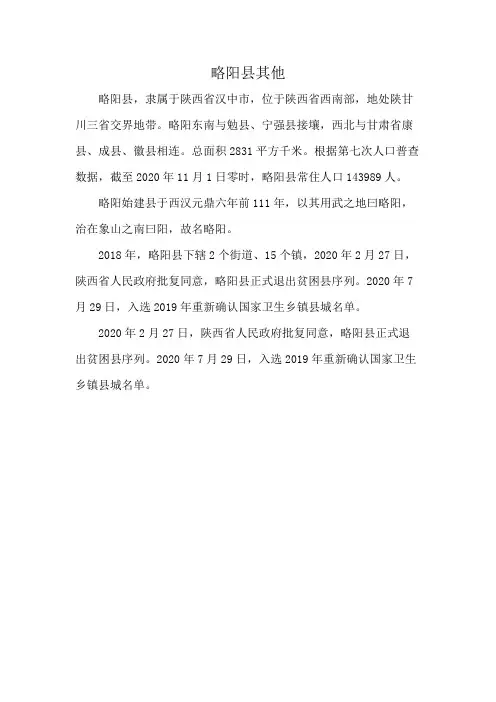 略阳县其他