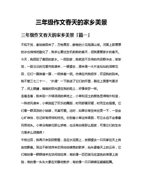 三年级作文春天的家乡美景