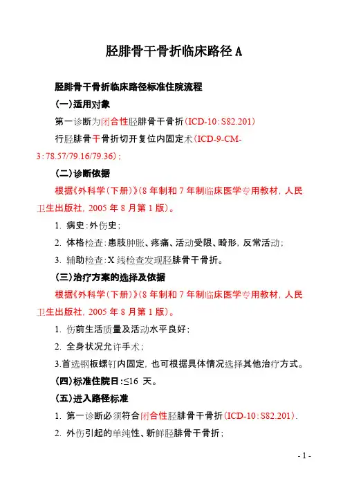骨科临床路径完整版AB5