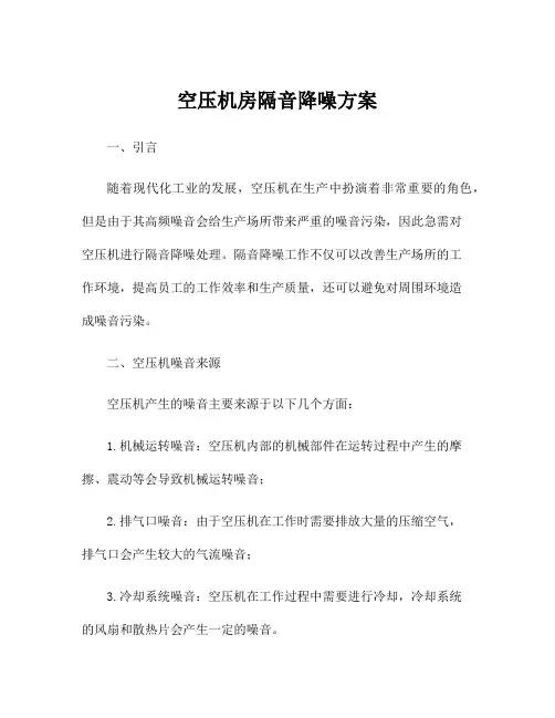 空压机房隔音降噪方案