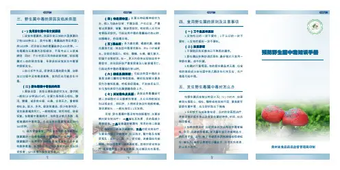野生菌中毒宣传手册