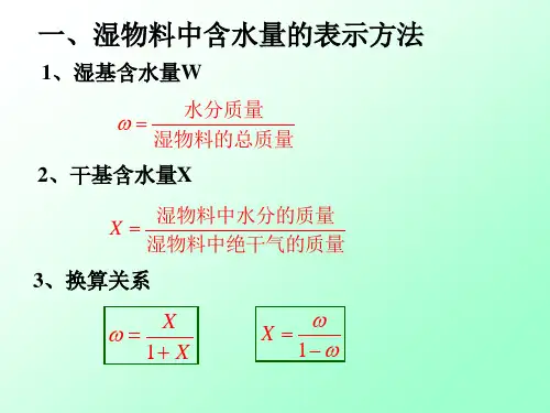 干燥过程物料与热量衡算
